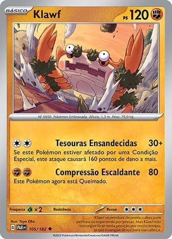 Carta Klawf (105/182) do set Fenda Paradoxal — Pokémon TCG | Bynx