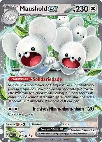 Carta Maushold ex (155/182) do set Fenda Paradoxal — Pokémon TCG | Bynx