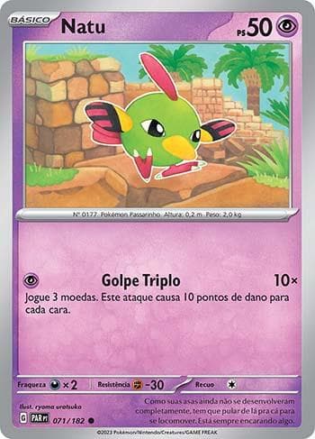 Carta Natu (071/182) do set Fenda Paradoxal — Pokémon TCG | Bynx