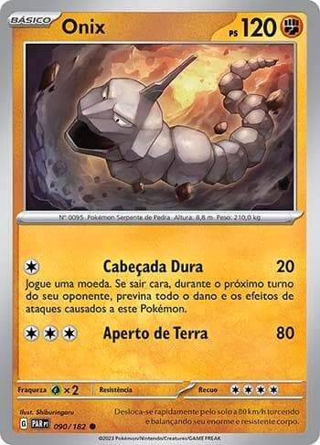 Carta Onix (090/182) do set Fenda Paradoxal — Pokémon TCG | Bynx