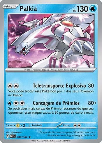 Carta Palkia (040/182) do set Fenda Paradoxal — Pokémon TCG | Bynx