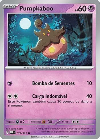 Carta Pumpkaboo (077/182) do set Fenda Paradoxal — Pokémon TCG | Bynx