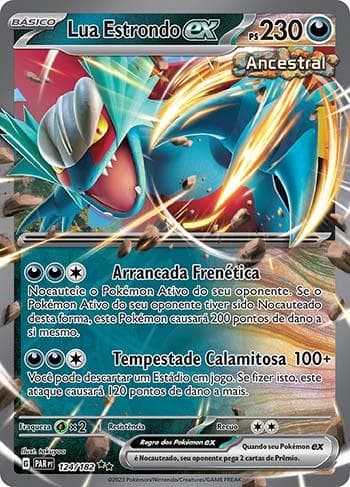 Carta Roaring Moon ex (124/182) do set Fenda Paradoxal — Pokémon TCG | Bynx