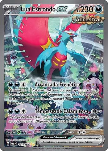 Carta Roaring Moon ex (251/182) do set Fenda Paradoxal — Pokémon TCG | Bynx