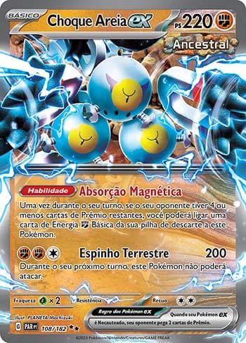 Carta Sandy Shocks ex (108/182) do set Fenda Paradoxal — Pokémon TCG | Bynx