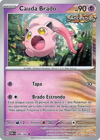Carta Scream Tail (086/182) do set Fenda Paradoxal — Pokémon TCG | Bynx