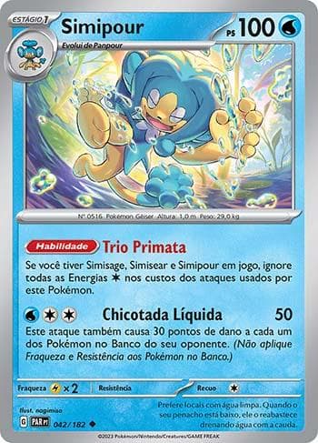 Carta Simipour (042/182) do set Fenda Paradoxal — Pokémon TCG | Bynx