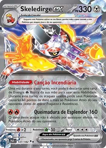 Carta Skeledirge ex (137/182) do set Fenda Paradoxal — Pokémon TCG | Bynx