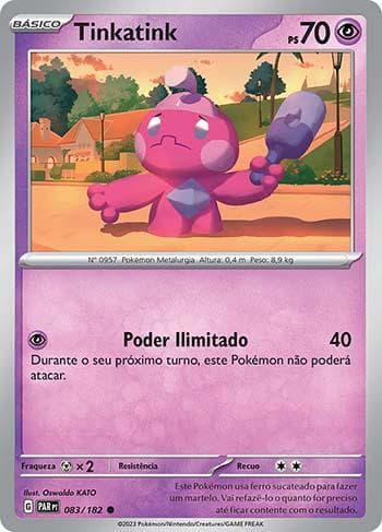 Carta Tinkatink (083/182) do set Fenda Paradoxal — Pokémon TCG | Bynx