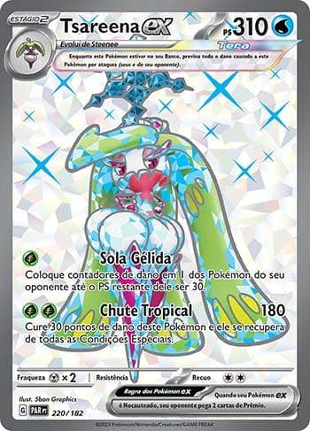 Carta Tsareena ex (220/182) do set Fenda Paradoxal — Pokémon TCG | Bynx