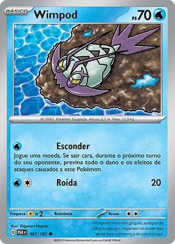 Carta Wimpod (047/182) do set Fenda Paradoxal — Pokémon TCG | Bynx