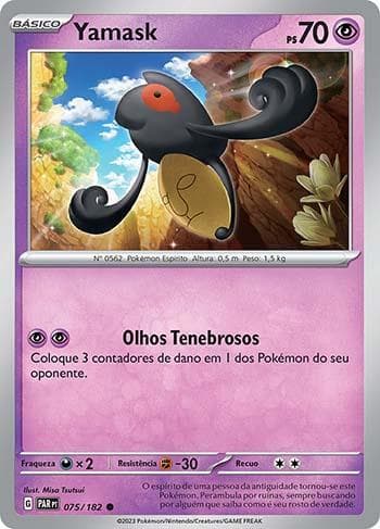 Carta Yamask (075/182) do set Fenda Paradoxal — Pokémon TCG | Bynx