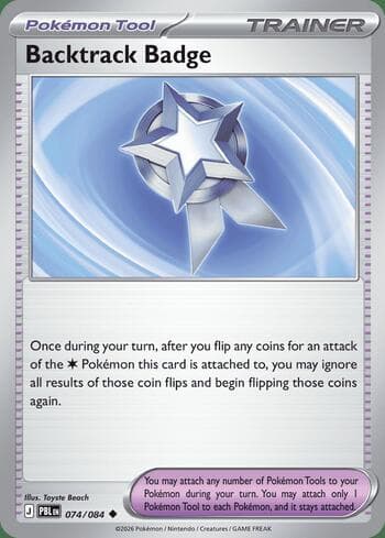 Carta Backtrack Badge 074/84 do set Pitch Black — Pokémon TCG | Bynx