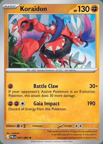 Carta Koraidon 047/84 do set Pitch Black — Pokémon TCG | Bynx