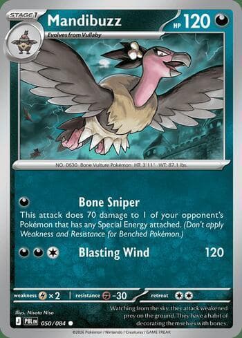 Carta Mandibuzz 050/84 do set Pitch Black — Pokémon TCG | Bynx