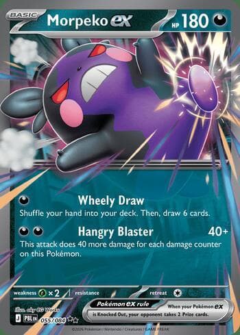 Carta Morpeko ex 055/84 do set Pitch Black — Pokémon TCG | Bynx
