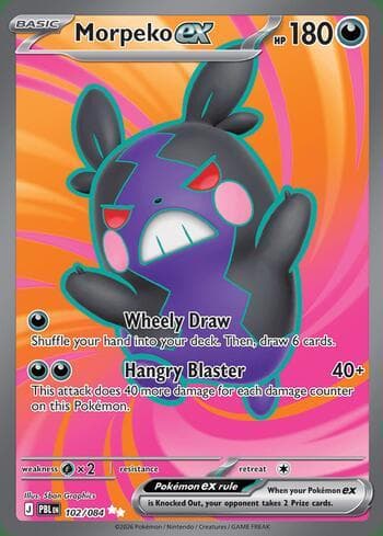 Carta Morpeko ex 102/84 do set Pitch Black — Pokémon TCG | Bynx