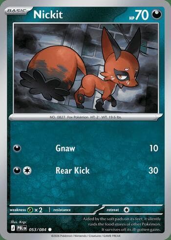 Carta Nickit 053/84 do set Pitch Black — Pokémon TCG | Bynx