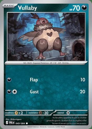 Carta Vullaby 049/84 do set Pitch Black — Pokémon TCG | Bynx