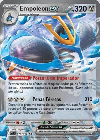 Carta Empoleon ex (070/094) do set Liga BR — PFL — Pokémon TCG | Bynx