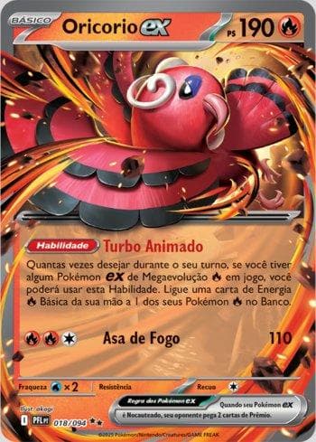 Carta Oricorio ex (018/094) do set Liga BR — PFL — Pokémon TCG | Bynx