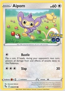 Carta Aipom do set Pokemon GO — Pokémon TCG | Bynx