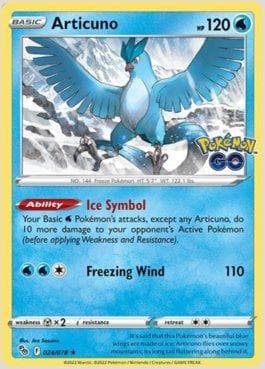 Carta Articuno do set Pokemon GO — Pokémon TCG | Bynx