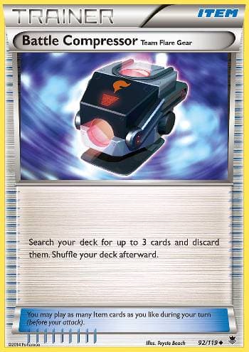 Carta Battle Compressor (92/119) do set Força Fantasma — Pokémon TCG | Bynx