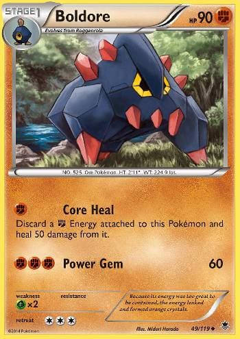 Carta Boldore (49/119) do set Força Fantasma — Pokémon TCG | Bynx