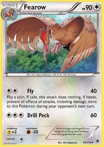 Carta Fearow (79/119) do set Força Fantasma — Pokémon TCG | Bynx