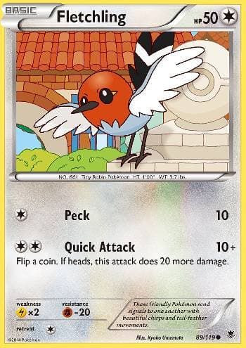 Carta Fletchling (89/119) do set Força Fantasma — Pokémon TCG | Bynx