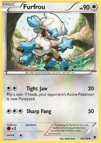 Carta Furfrou (90/119) do set Força Fantasma — Pokémon TCG | Bynx