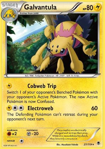 Carta Galvantula (27/119) do set Força Fantasma — Pokémon TCG | Bynx