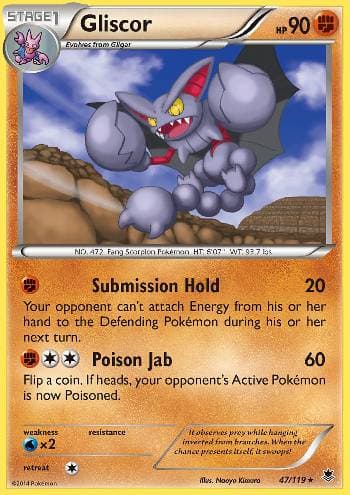 Carta Gliscor (47/119) do set Força Fantasma — Pokémon TCG | Bynx