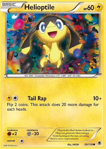 Carta Helioptile (28/119) do set Força Fantasma — Pokémon TCG | Bynx
