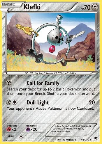 Carta Klefki (66/119) do set Força Fantasma — Pokémon TCG | Bynx