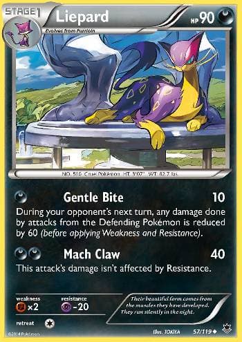 Carta Liepard (57/119) do set Força Fantasma — Pokémon TCG | Bynx