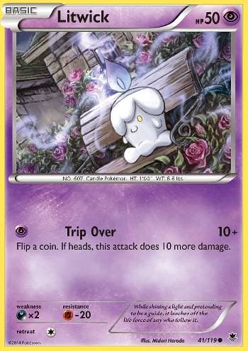 Carta Litwick (41/119) do set Força Fantasma — Pokémon TCG | Bynx