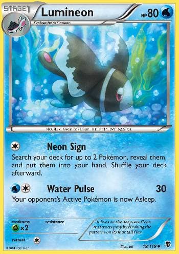 Carta Lumineon (19/119) do set Força Fantasma — Pokémon TCG | Bynx