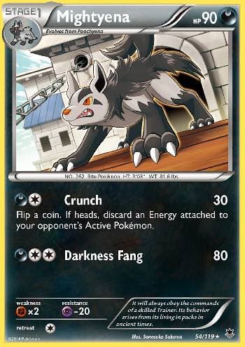 Carta Mightyena (54/119) do set Força Fantasma — Pokémon TCG | Bynx