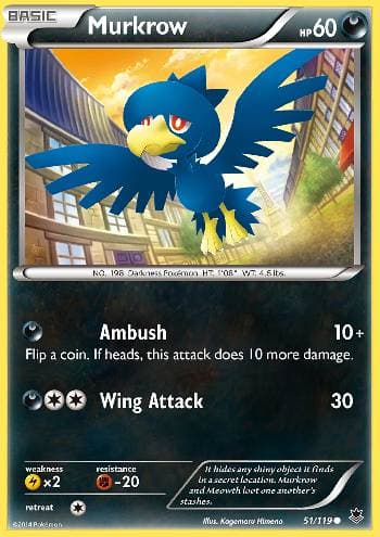 Carta Murkrow (51/119) do set Força Fantasma — Pokémon TCG | Bynx