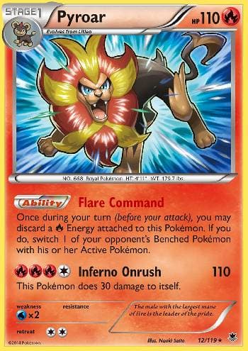 Carta Pyroar (12/119) do set Força Fantasma — Pokémon TCG | Bynx