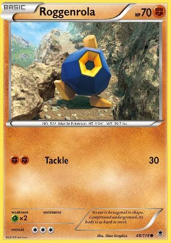 Carta Roggenrola (48/119) do set Força Fantasma — Pokémon TCG | Bynx