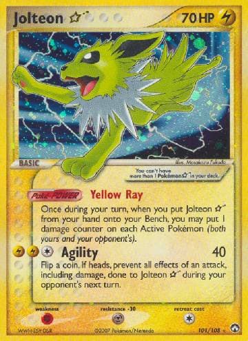 Jolteon Star (101/108) — Power Keepers
