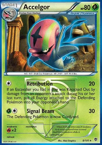 Carta Accelgor (8/101) do set Explosão de Plasma — Pokémon TCG | Bynx