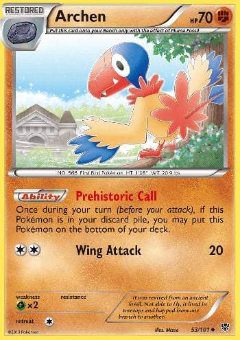 Carta Archen (53/101) do set Explosão de Plasma — Pokémon TCG | Bynx