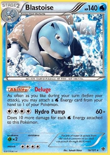 Carta Blastoise (16/101) do set Explosão de Plasma — Pokémon TCG | Bynx