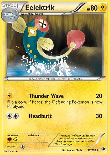 Carta Eelektrik (32/101) do set Explosão de Plasma — Pokémon TCG | Bynx