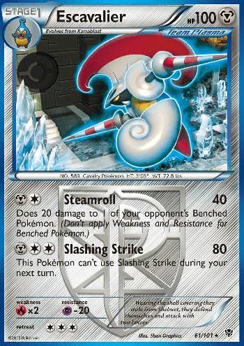 Carta Escavalier (61/101) do set Explosão de Plasma — Pokémon TCG | Bynx