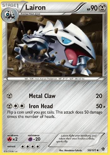 Carta Lairon (58/101) do set Explosão de Plasma — Pokémon TCG | Bynx